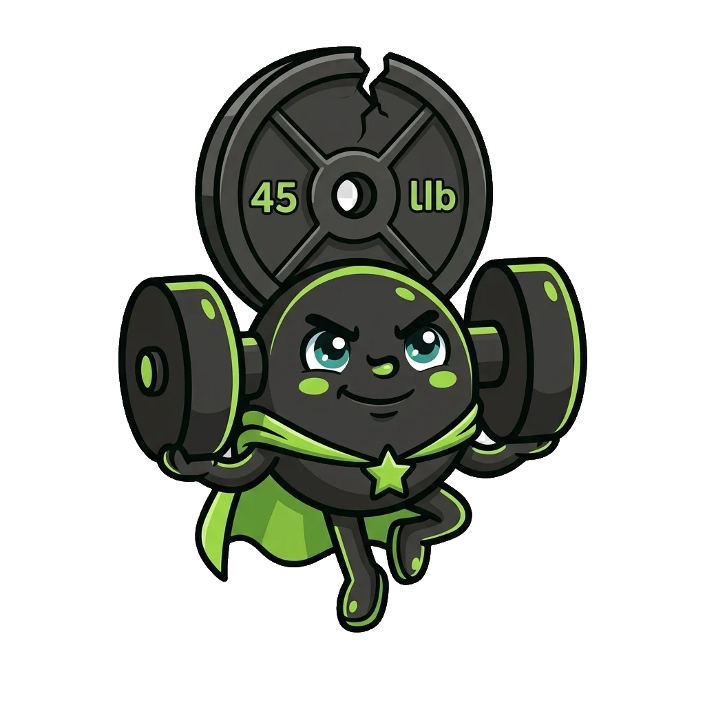 FitSync mascot hoisting a plate overhead